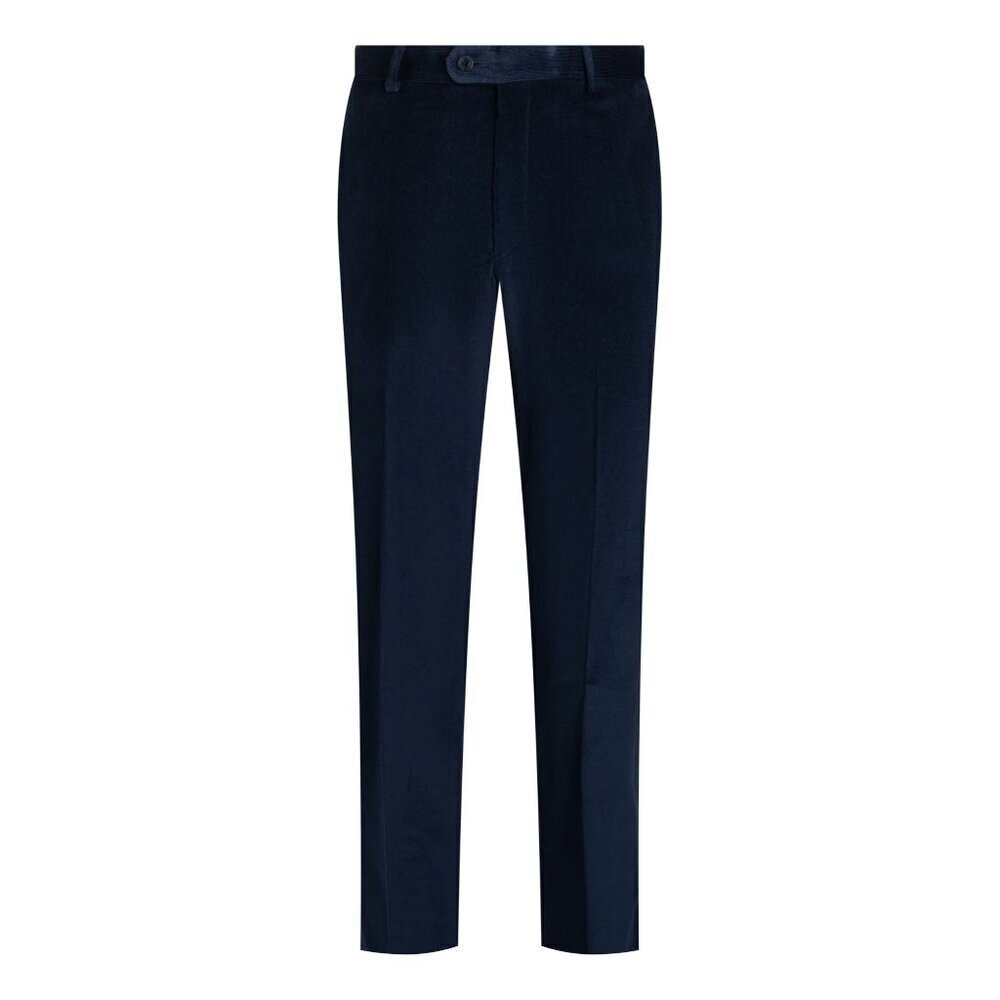 SAMUELSOHN Navy Cotton Cashmere Corduroy Trousers Loro Piana Fabric Size 38/25